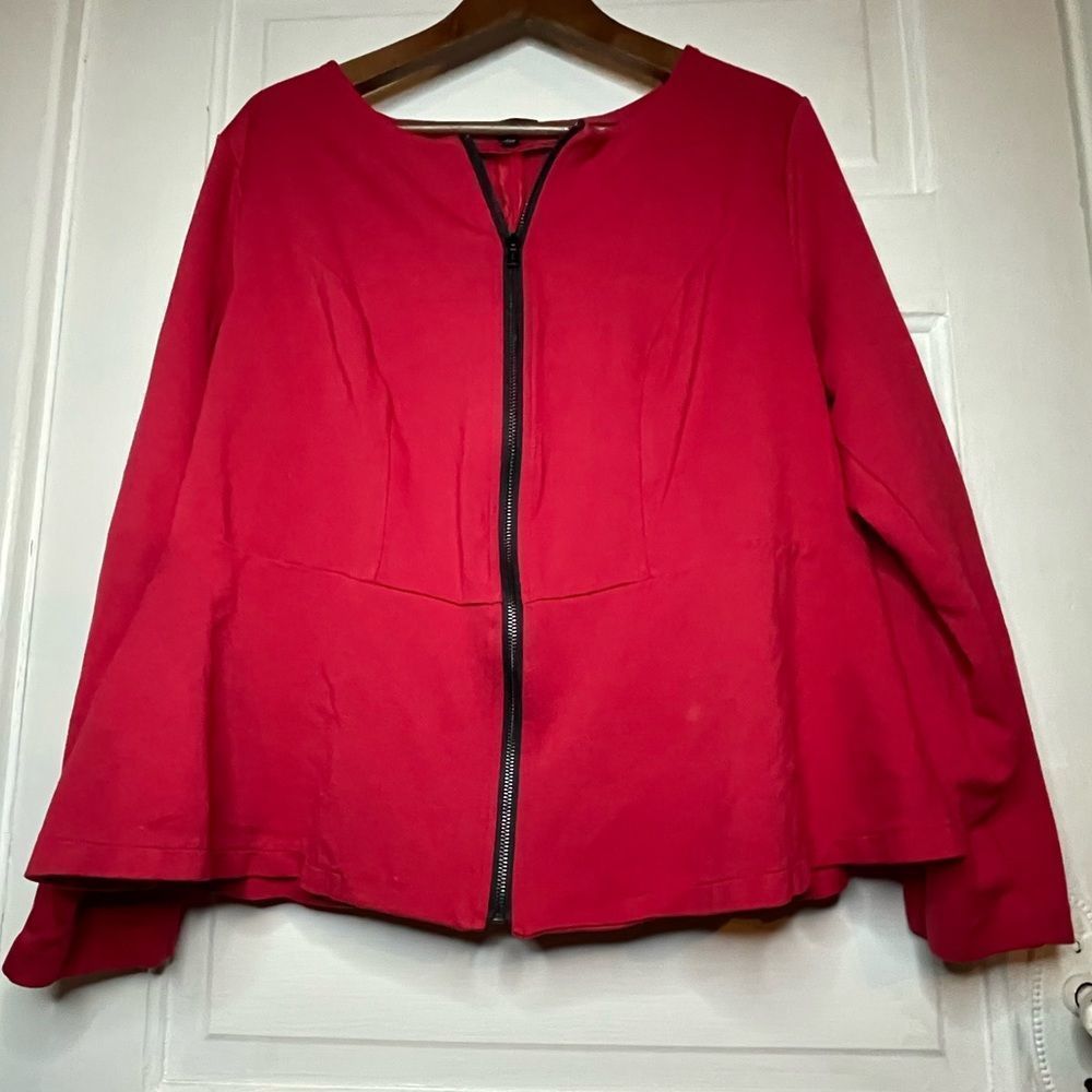 torrid 2 Ponte Knit Peplum Zip Up Jacket - Picture 2 of 12